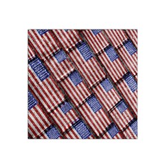 Usa Flag Grunge Pattern Satin Bandana Scarf by dflcprintsclothing