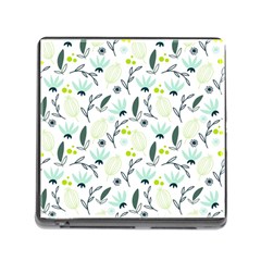 Hand Drawm Seamless Floral Pattern Memory Card Reader (square) by TastefulDesigns