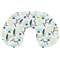 Hand Drawm Seamless Floral Pattern Travel Neck Pillows by TastefulDesigns