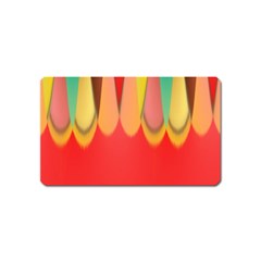 Colors On Red Magnet (name Card) by linceazul