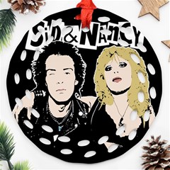 Sid And Nancy Ornament (round Filigree) by Valentinaart