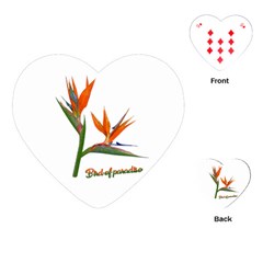 Bird Of Paradise Playing Cards (heart)  by Valentinaart