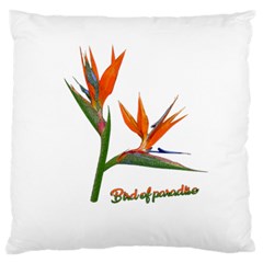 Bird Of Paradise Large Cushion Case (one Side) by Valentinaart