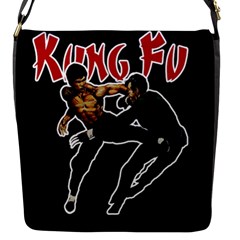 Kung Fu  Flap Messenger Bag (s) by Valentinaart