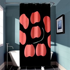 Craft Pink Black Polka Spot Shower Curtain 36  X 72  (stall)  by Mariart