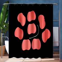 Craft Pink Black Polka Spot Shower Curtain 60  X 72  (medium)  by Mariart