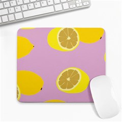 Fruit Lemons Orange Purple Large Mousepads by Mariart