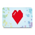 Red Heart Love Plaid Red Blue Plate Mats 18 x12  Plate Mat