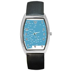 Peta Anggota City Blue Eropa Barrel Style Metal Watch by Mariart