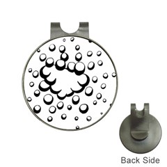 Splash Bubble Black White Polka Circle Hat Clips With Golf Markers by Mariart