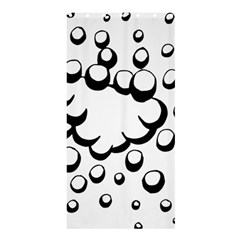 Splash Bubble Black White Polka Circle Shower Curtain 36  X 72  (stall)  by Mariart