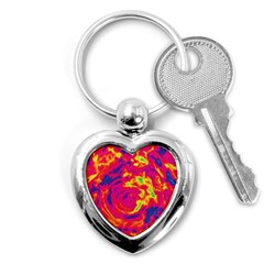 Abstract Art Key Chains (heart)  by ValentinaDesign