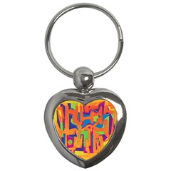 Abstract Art Key Chains (heart)  by ValentinaDesign