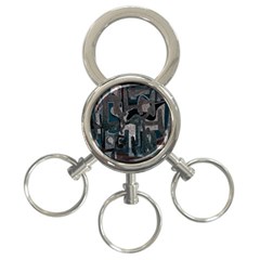 Abstract Art 3-ring Key Chains by ValentinaDesign