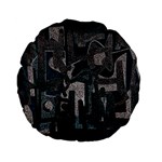 Abstract art Standard 15  Premium Flano Round Cushions Front