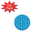 Fish pattern 1  Mini Buttons (100 pack)  Front