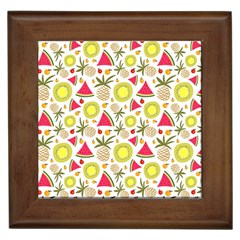 Summer Fruits Pattern Framed Tiles by TastefulDesigns