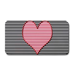 Heart Stripes Symbol Striped Medium Bar Mats by Nexatart