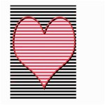 Heart Stripes Symbol Striped Large Garden Flag (Two Sides) Back