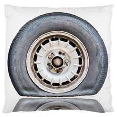 Flat Tire Vehicle Wear Street Large Cushion Case (one Side) by Nexatart