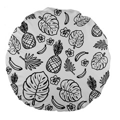 Tropical Pattern Large 18  Premium Flano Round Cushions by Valentinaart