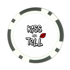 Kiss And Tell Poker Chip Card Guard by Valentinaart