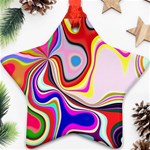 Colourful Abstract Background Design Star Ornament (Two Sides) Front