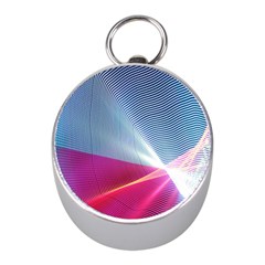 Light Means Net Pink Rainbow Waves Wave Chevron Red Mini Silver Compasses by Mariart