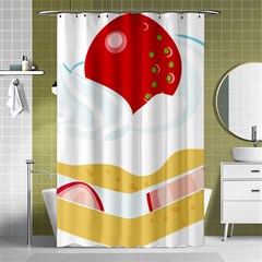 Seeds Strawberry Bread Fruite Red Shower Curtain 48  X 72  (small)  by Mariart