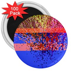 Glitchdrips Shadow Color Fire 3  Magnets (100 Pack) by Mariart