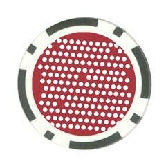 Pink White Polka Dots Poker Chip Card Guard by Mariart