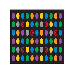 Polka Dots Rainbow Circle Small Satin Scarf (square) by Mariart