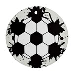 Soccer Camp Splat Ball Sport Round Ornament (Two Sides) Back