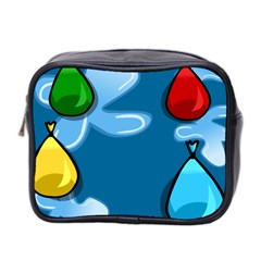 Water Balloon Blue Red Green Yellow Spot Mini Toiletries Bag 2-side by Mariart