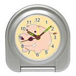 Happy Cartoon Baby Hippo Travel Alarm Clocks Front