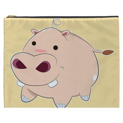 Happy Cartoon Baby Hippo Cosmetic Bag (xxxl)  by Catifornia