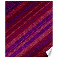 Maroon Striped Texture Canvas 20  X 24   by Mariart