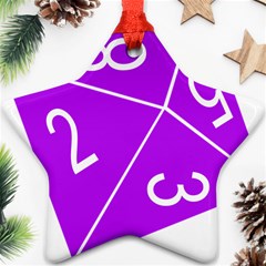 Number Purple Star Ornament (two Sides) by Mariart