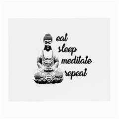 Eat, Sleep, Meditate, Repeat  Small Glasses Cloth by Valentinaart