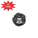 Ornate Buddha 1  Mini Buttons (10 pack)  Front