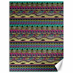 Aztec Pattern Cool Colors Canvas 12  X 16   by BangZart