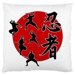 Ninja Standard Flano Cushion Case (two Sides) by Valentinaart