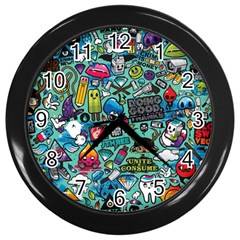 Comics Wall Clocks (black) by BangZart