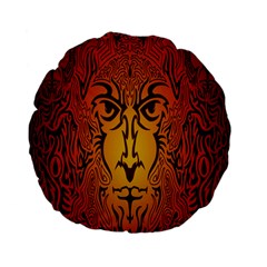 Lion Man Tribal Standard 15  Premium Flano Round Cushions by BangZart