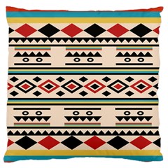 Tribal Pattern Large Flano Cushion Case (one Side) by BangZart