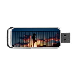 Art Sunset Anime Afternoon Portable Usb Flash (two Sides) by BangZart