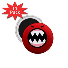 Funny Angry 1 75  Magnets (10 Pack)  by BangZart