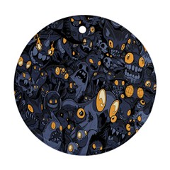 Monster Cover Pattern Ornament (round) by BangZart