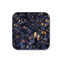 Monster Cover Pattern Rubber Coaster (square)  by BangZart