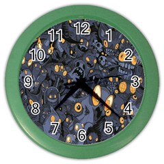 Monster Cover Pattern Color Wall Clocks by BangZart